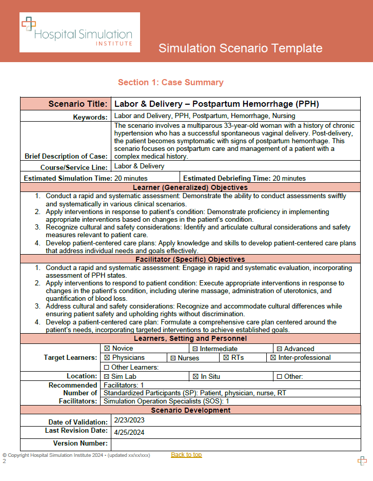Labor & Delivery: Postpartum Hemorrhage