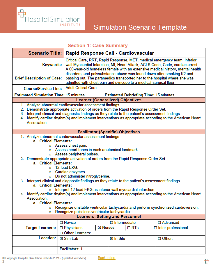 Rapid Response: Cardiovascular