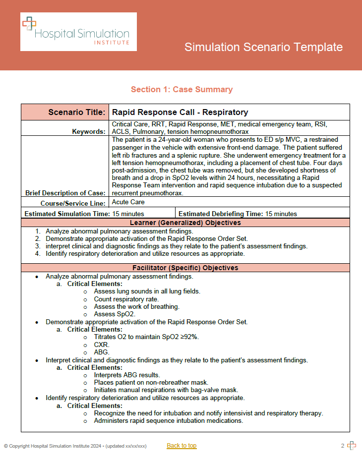 Rapid Response: Respiratory
