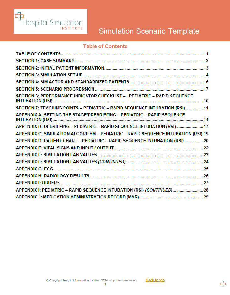 Pediatric: Rapid Sequence Intubation (RSI) - Resource Pack