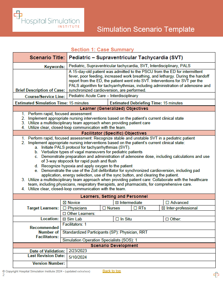 Svt Isimulate Pediatric: Supraventricular Tachycardia (SVT) – Hospital Simulation ...
